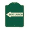 Signmission Boat Launch With Left Arrow Heavy-Gauge Aluminum Architectural Sign, 24" x 18", G-1824-24406 A-DES-G-1824-24406 - alternate 1